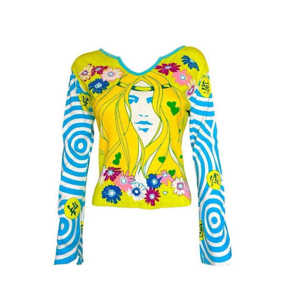 euro vintage all-over print long sleeve